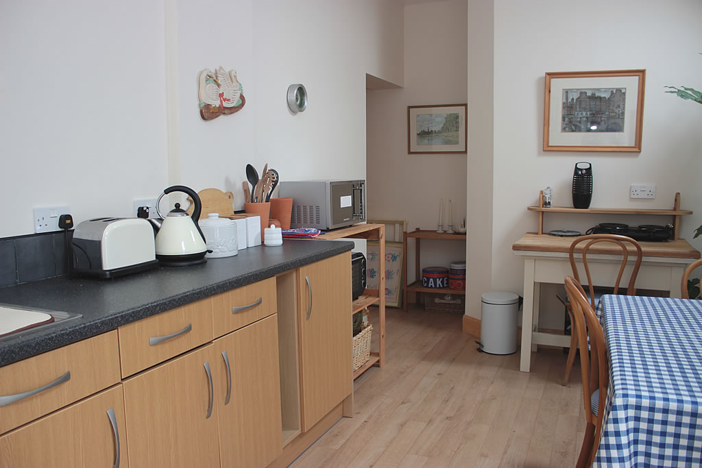 Our Garden Room has a kitchen/dinning area